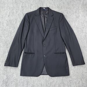 Brooks Brothers Blazer Mens 40L Black Striped Wool Saxxon Fitzgerald Sport Coat